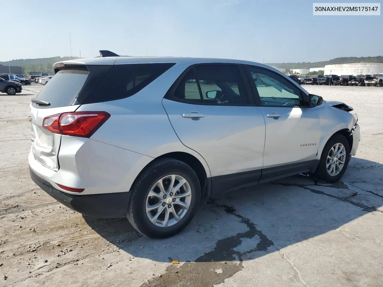 3GNAXHEV2MS175147 2021 Chevrolet Equinox Ls