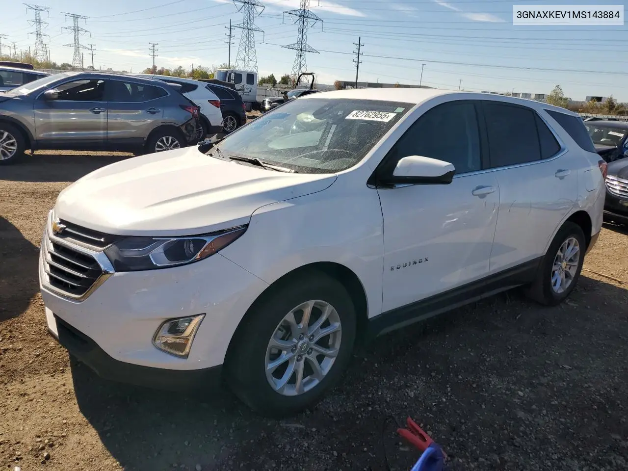 3GNAXKEV1MS143884 2021 Chevrolet Equinox Lt
