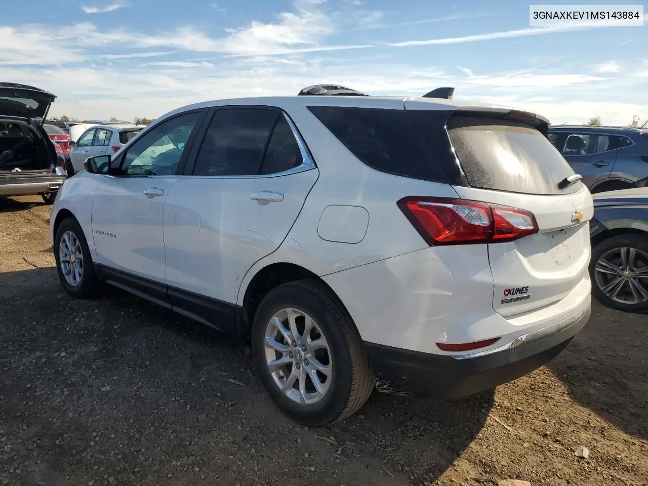 3GNAXKEV1MS143884 2021 Chevrolet Equinox Lt