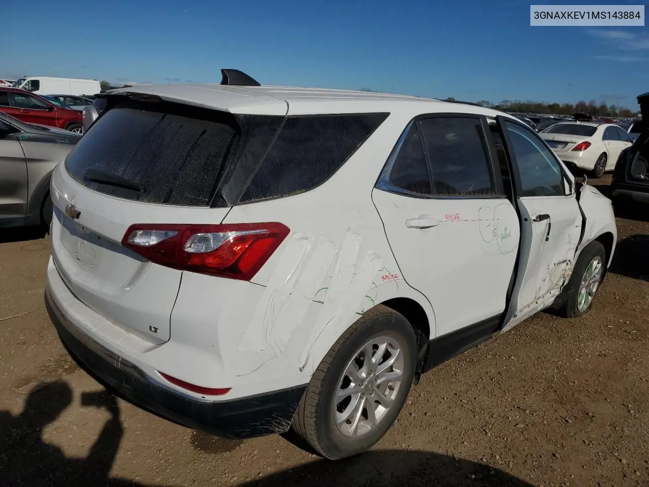 3GNAXKEV1MS143884 2021 Chevrolet Equinox Lt