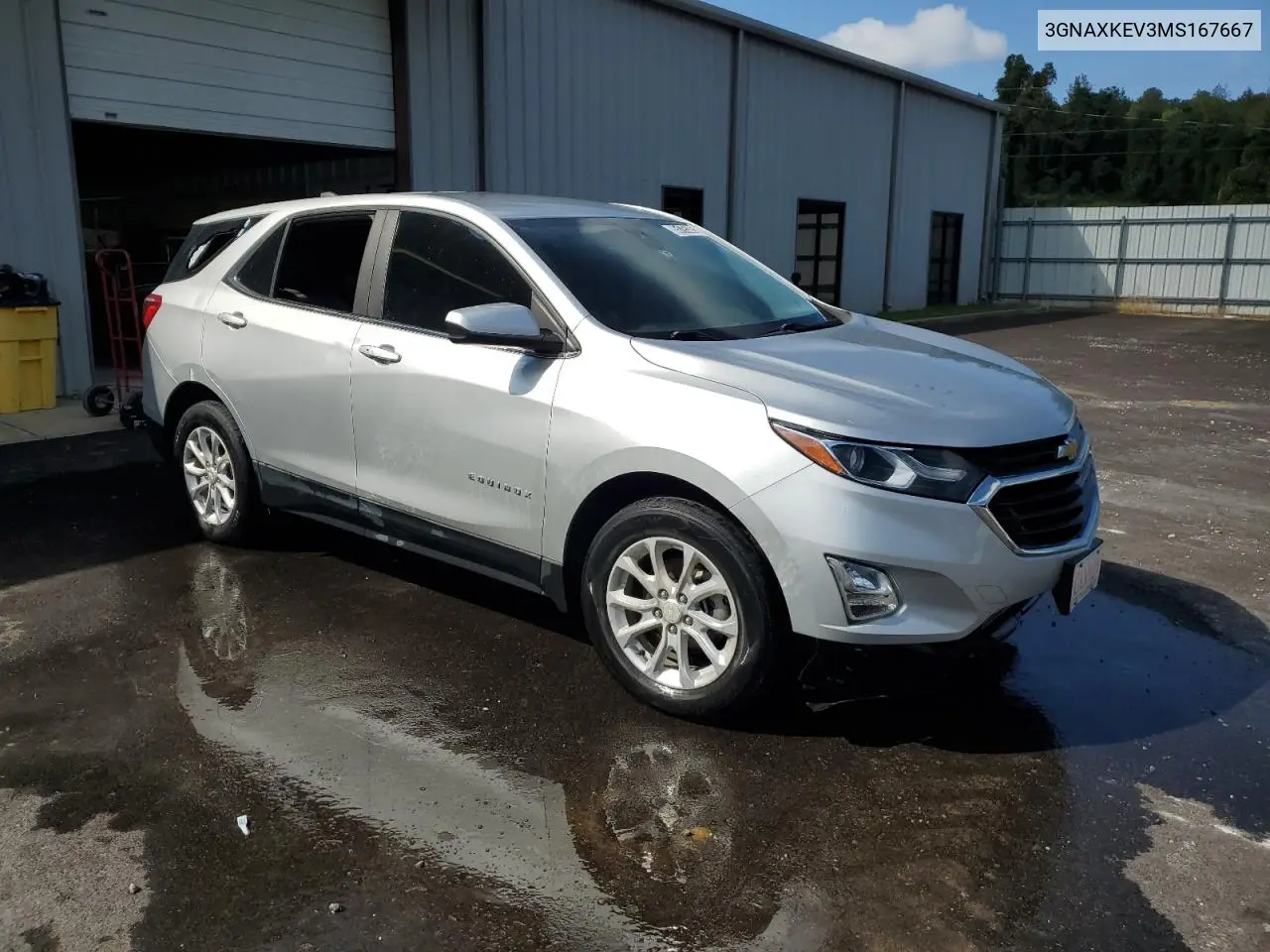 3GNAXKEV3MS167667 2021 Chevrolet Equinox Lt