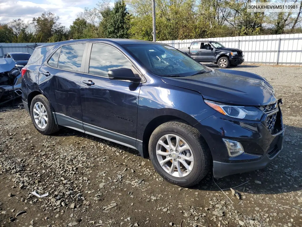 3GNAXHEV6MS110981 2021 Chevrolet Equinox Ls