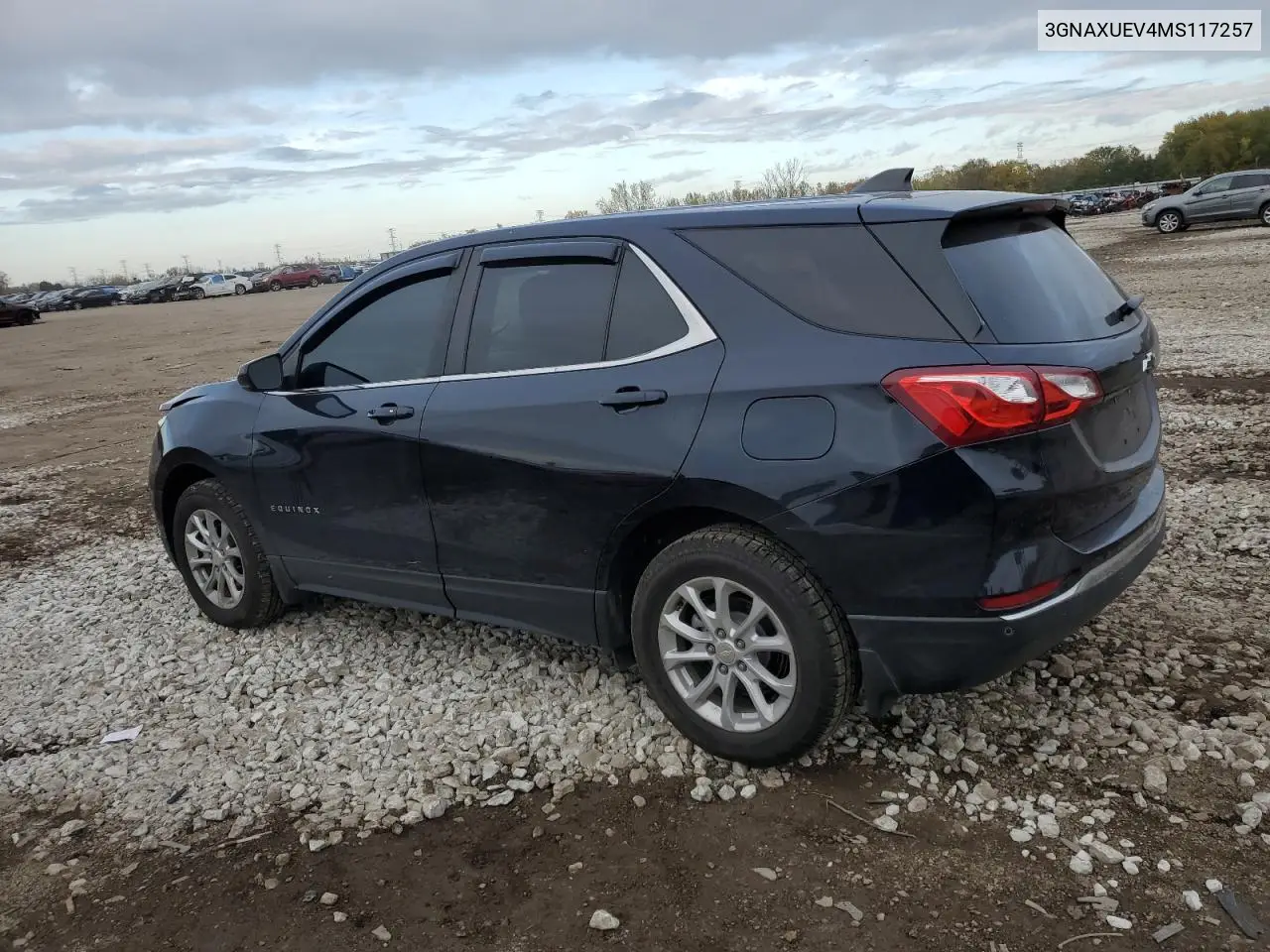3GNAXUEV4MS117257 2021 Chevrolet Equinox Lt