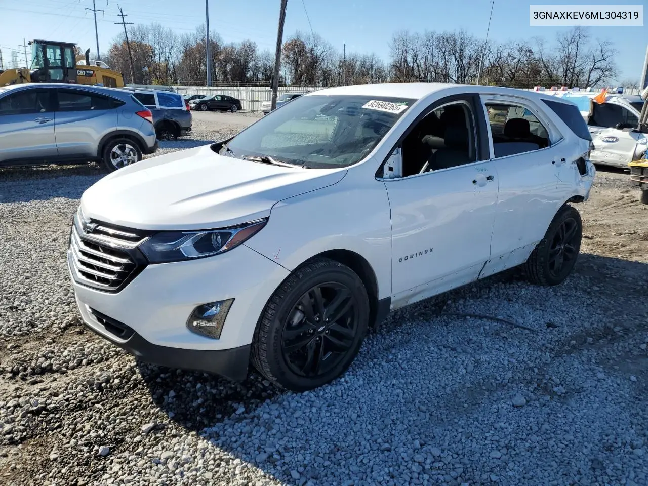 3GNAXKEV6ML304319 2021 Chevrolet Equinox Lt