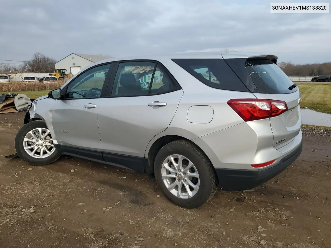3GNAXHEV1MS138820 2021 Chevrolet Equinox Ls