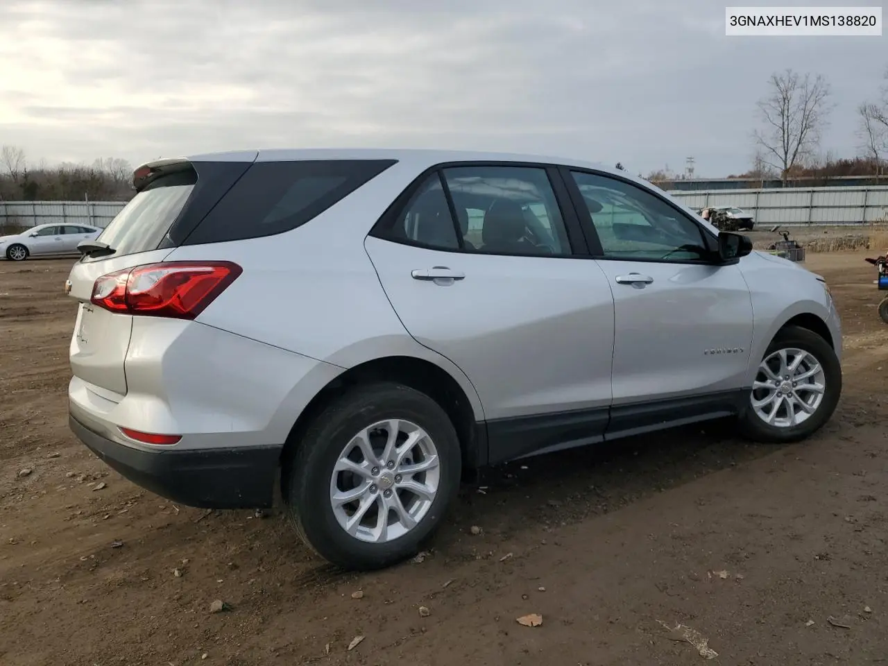 3GNAXHEV1MS138820 2021 Chevrolet Equinox Ls