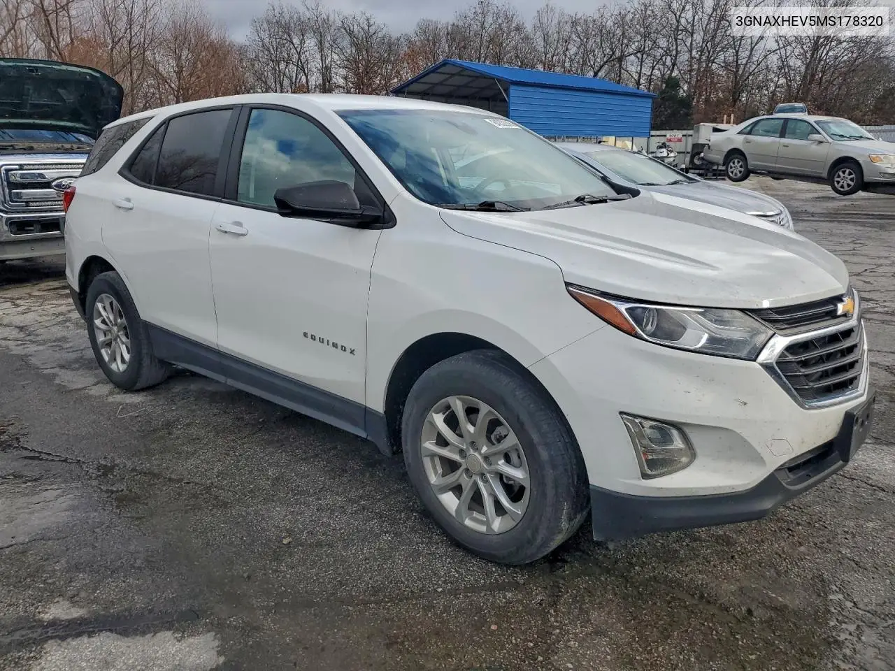 3GNAXHEV5MS178320 2021 Chevrolet Equinox Ls