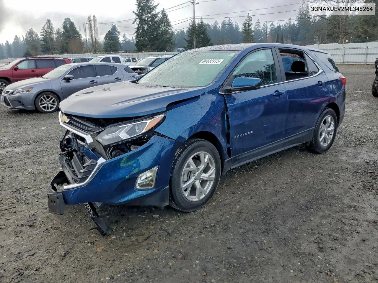 3GNAXUEV2ML348264 2021 Chevrolet Equinox Lt