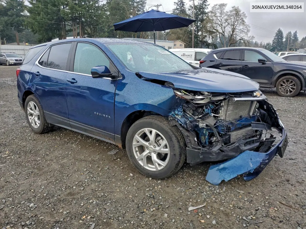 3GNAXUEV2ML348264 2021 Chevrolet Equinox Lt