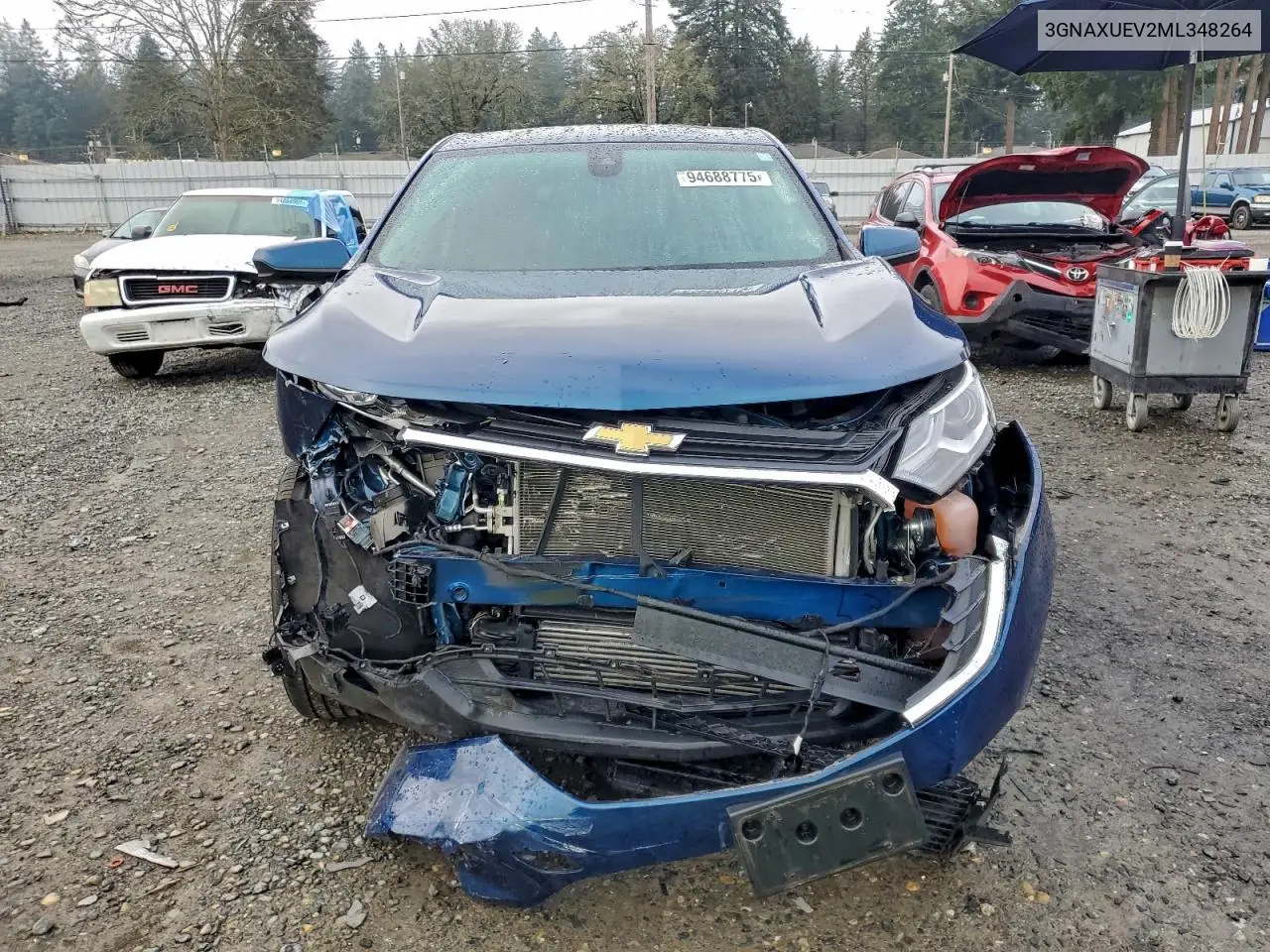3GNAXUEV2ML348264 2021 Chevrolet Equinox Lt