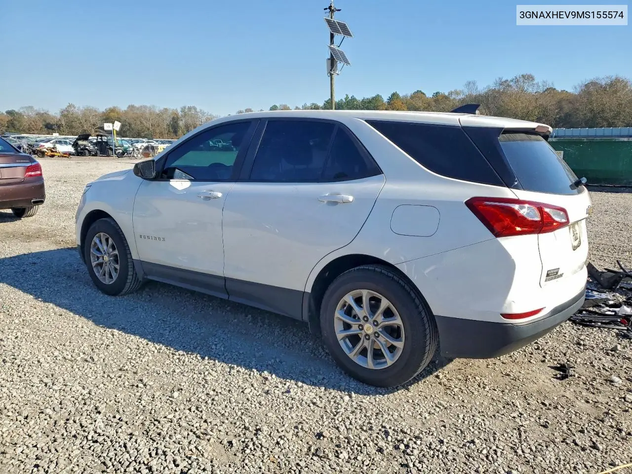 3GNAXHEV9MS155574 2021 Chevrolet Equinox Ls