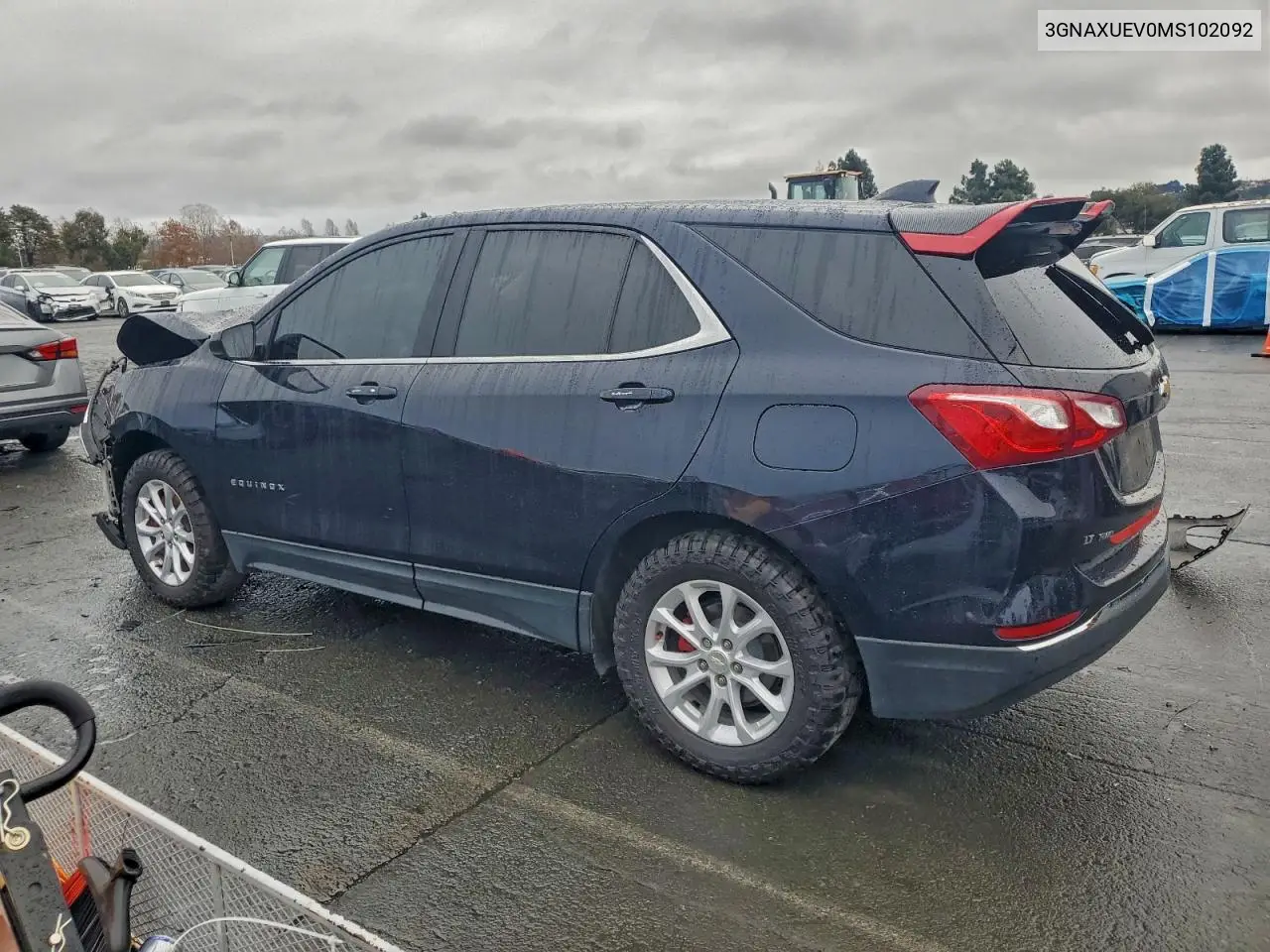 3GNAXUEV0MS102092 2021 Chevrolet Equinox Lt