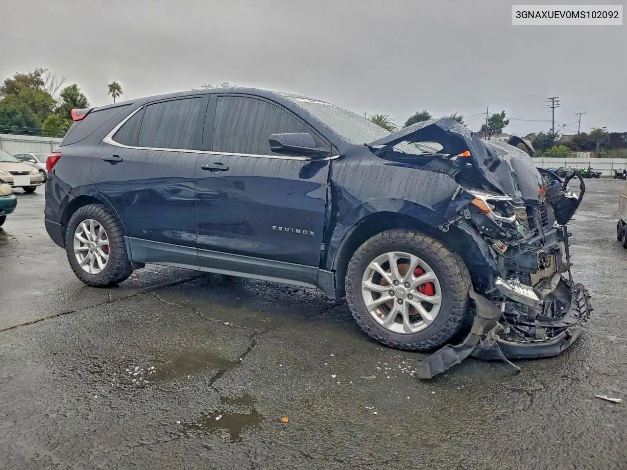 3GNAXUEV0MS102092 2021 Chevrolet Equinox Lt