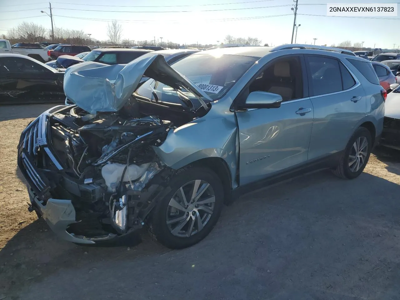 2022 Chevrolet Equinox Premier VIN: 2GNAXXEVXN6137823 Lot: 80081313