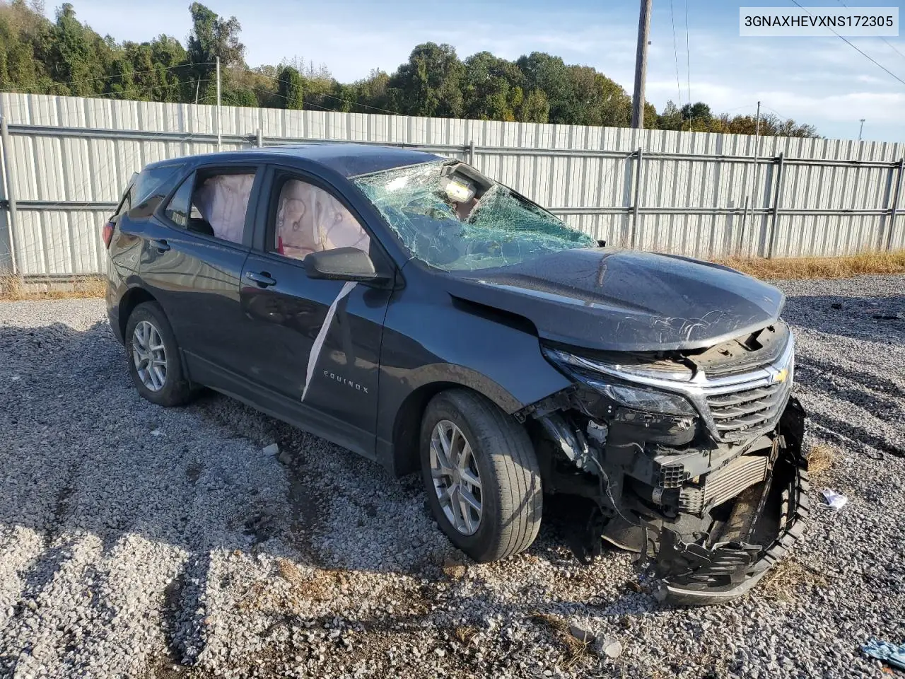 3GNAXHEVXNS172305 2022 Chevrolet Equinox Ls