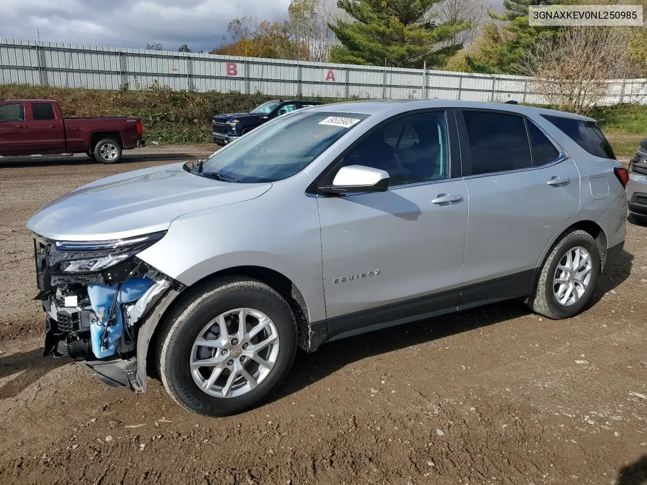 3GNAXKEV0NL250985 2022 Chevrolet Equinox Lt