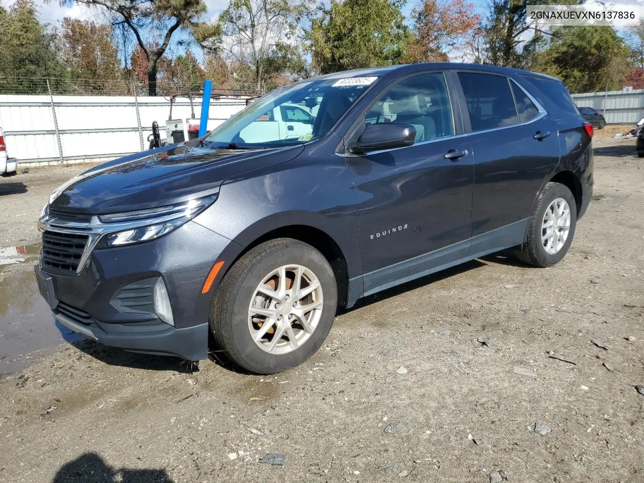 2GNAXUEVXN6137836 2022 Chevrolet Equinox Lt