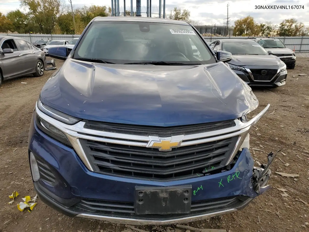 3GNAXKEV4NL167074 2022 Chevrolet Equinox Lt
