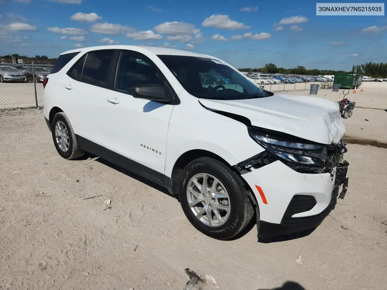 3GNAXHEV7NS215935 2022 Chevrolet Equinox Ls
