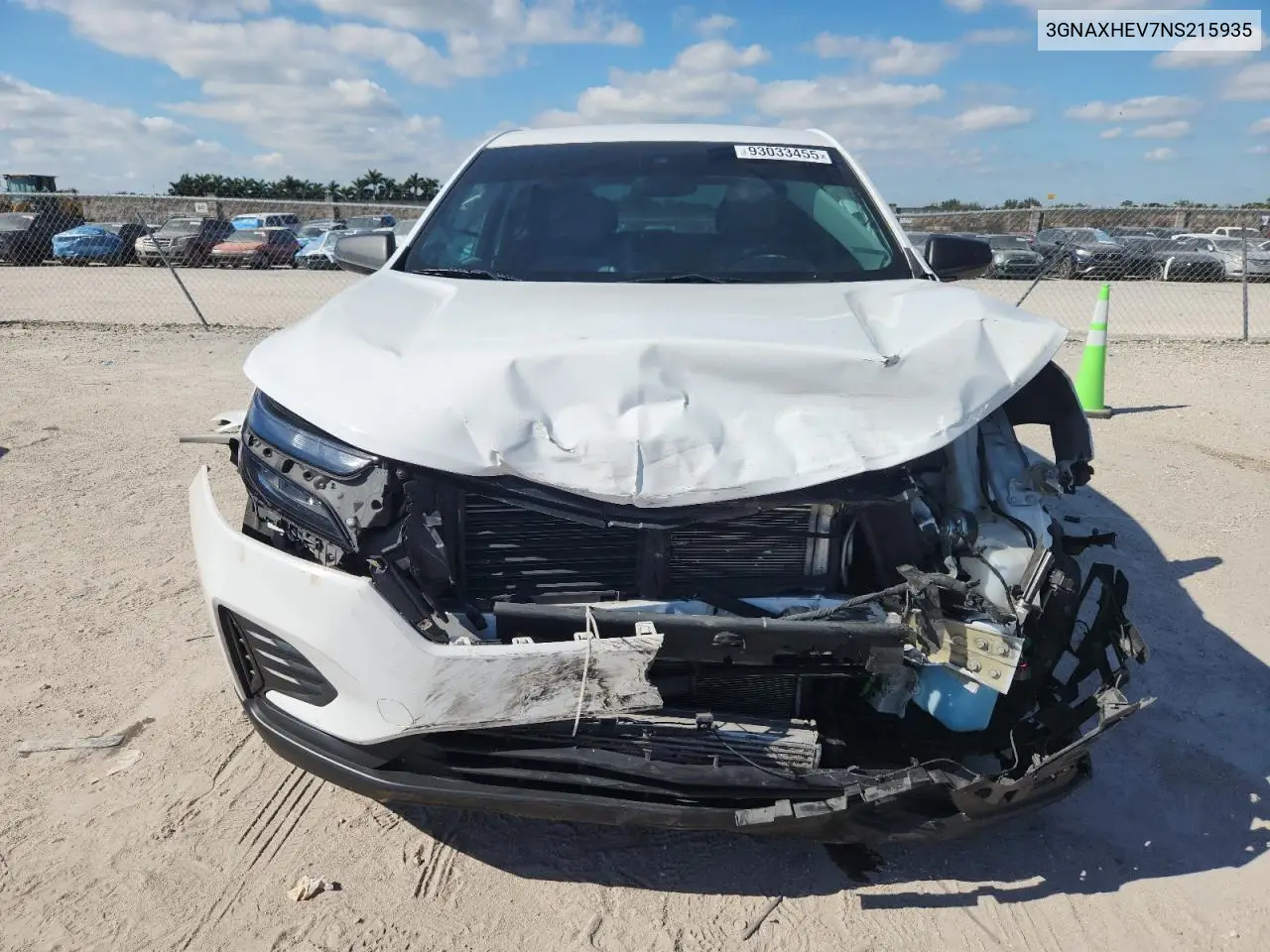 3GNAXHEV7NS215935 2022 Chevrolet Equinox Ls