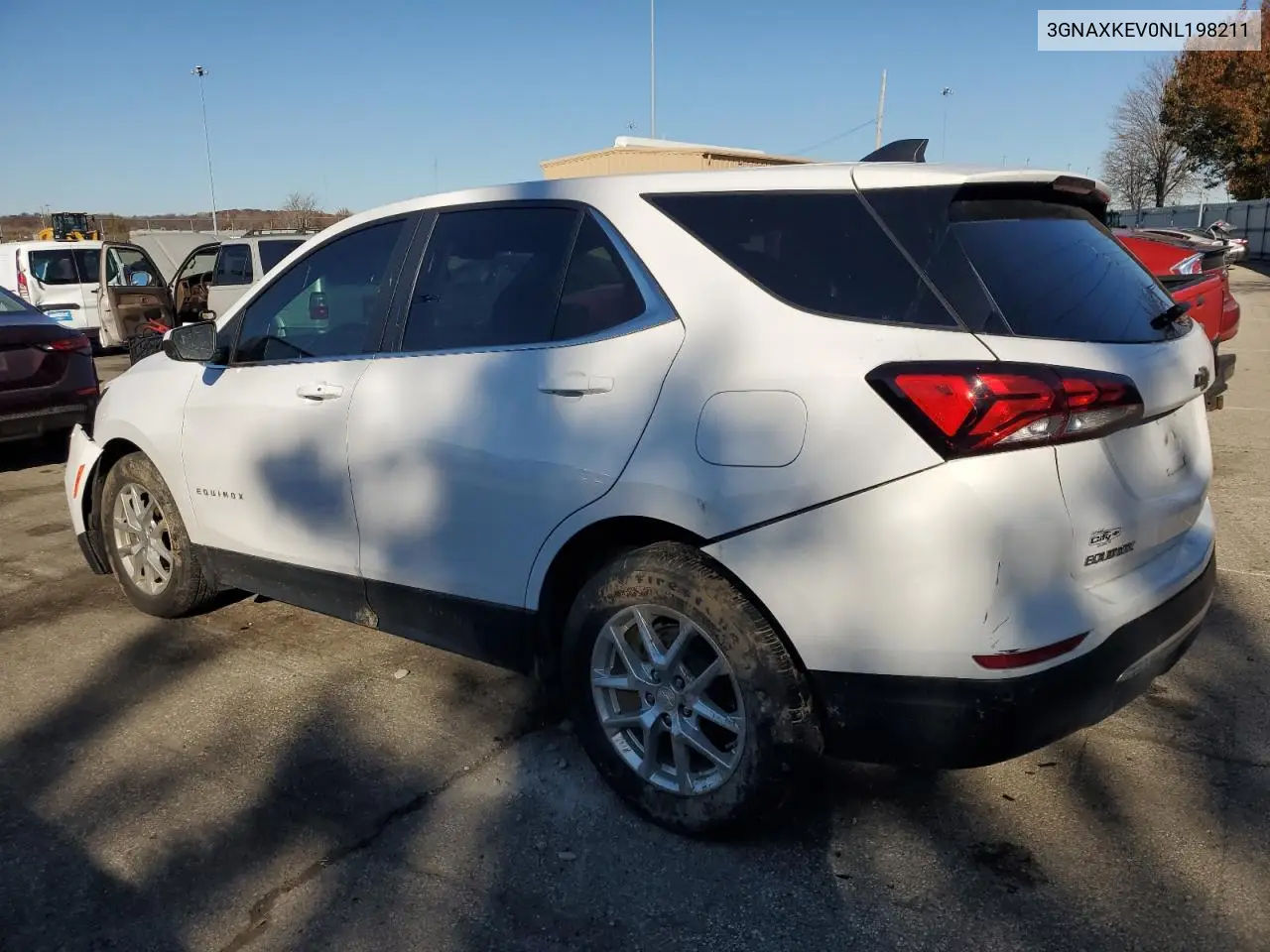 3GNAXKEV0NL198211 2022 Chevrolet Equinox Lt