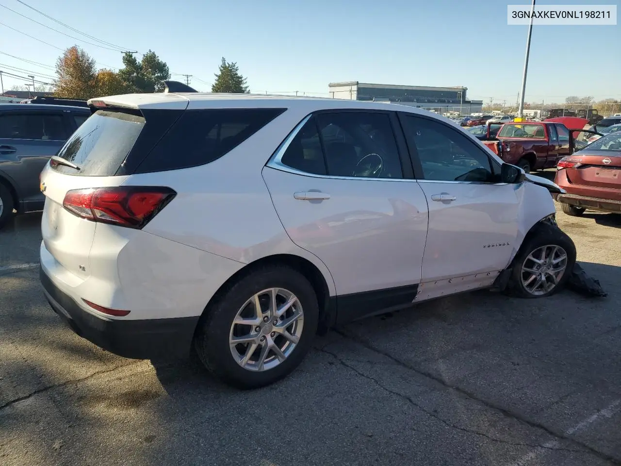 3GNAXKEV0NL198211 2022 Chevrolet Equinox Lt