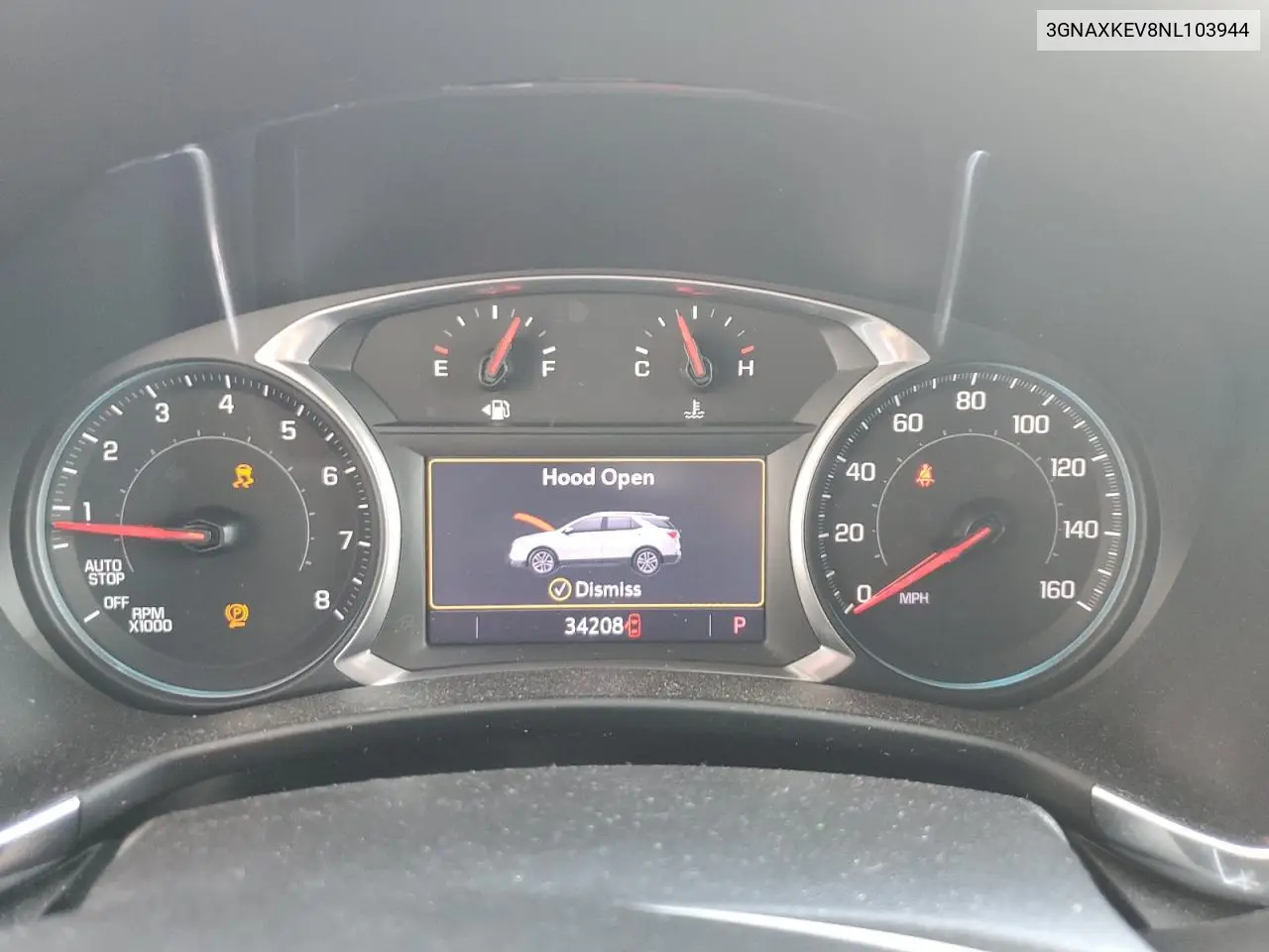 3GNAXKEV8NL103944 2022 Chevrolet Equinox Lt