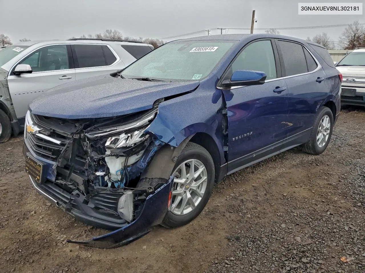 3GNAXUEV8NL302181 2022 Chevrolet Equinox Lt