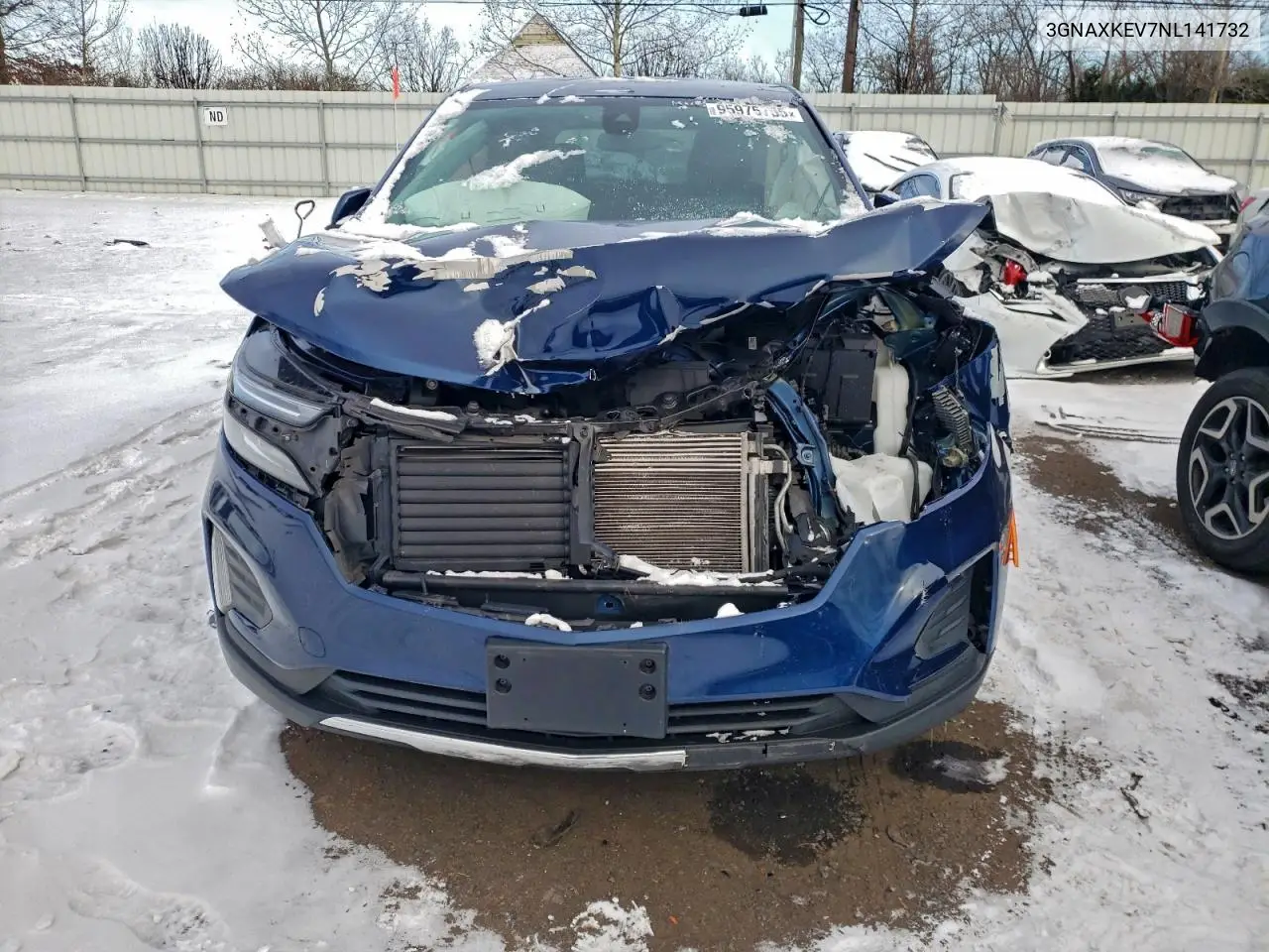 3GNAXKEV7NL141732 2022 Chevrolet Equinox Lt