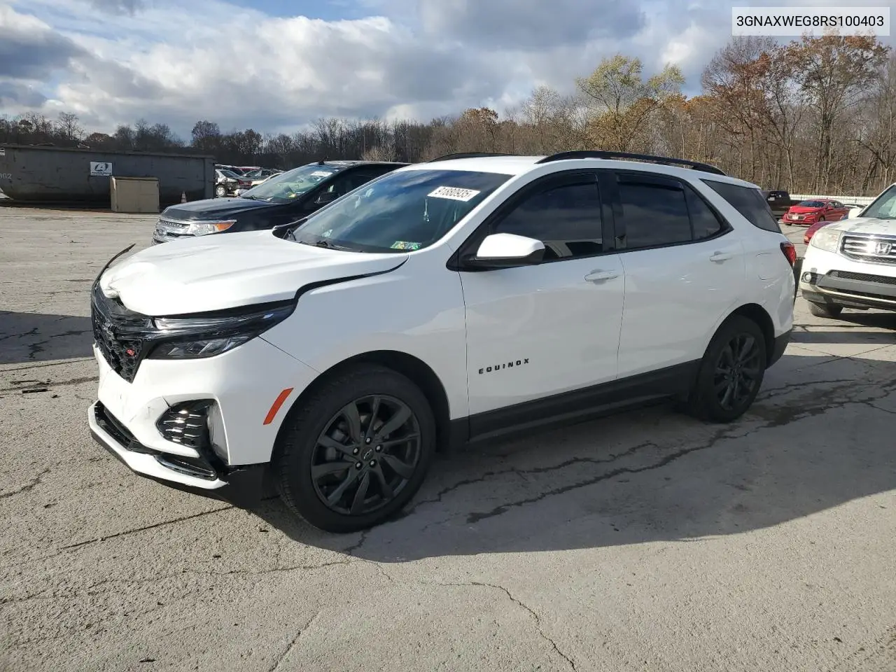 3GNAXWEG8RS100403 2024 Chevrolet Equinox Rs