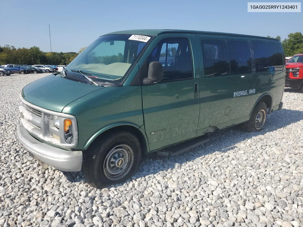 2000 Chevrolet Express G2500 VIN: 1GAGG25R9Y1243401 Lot: 71110344