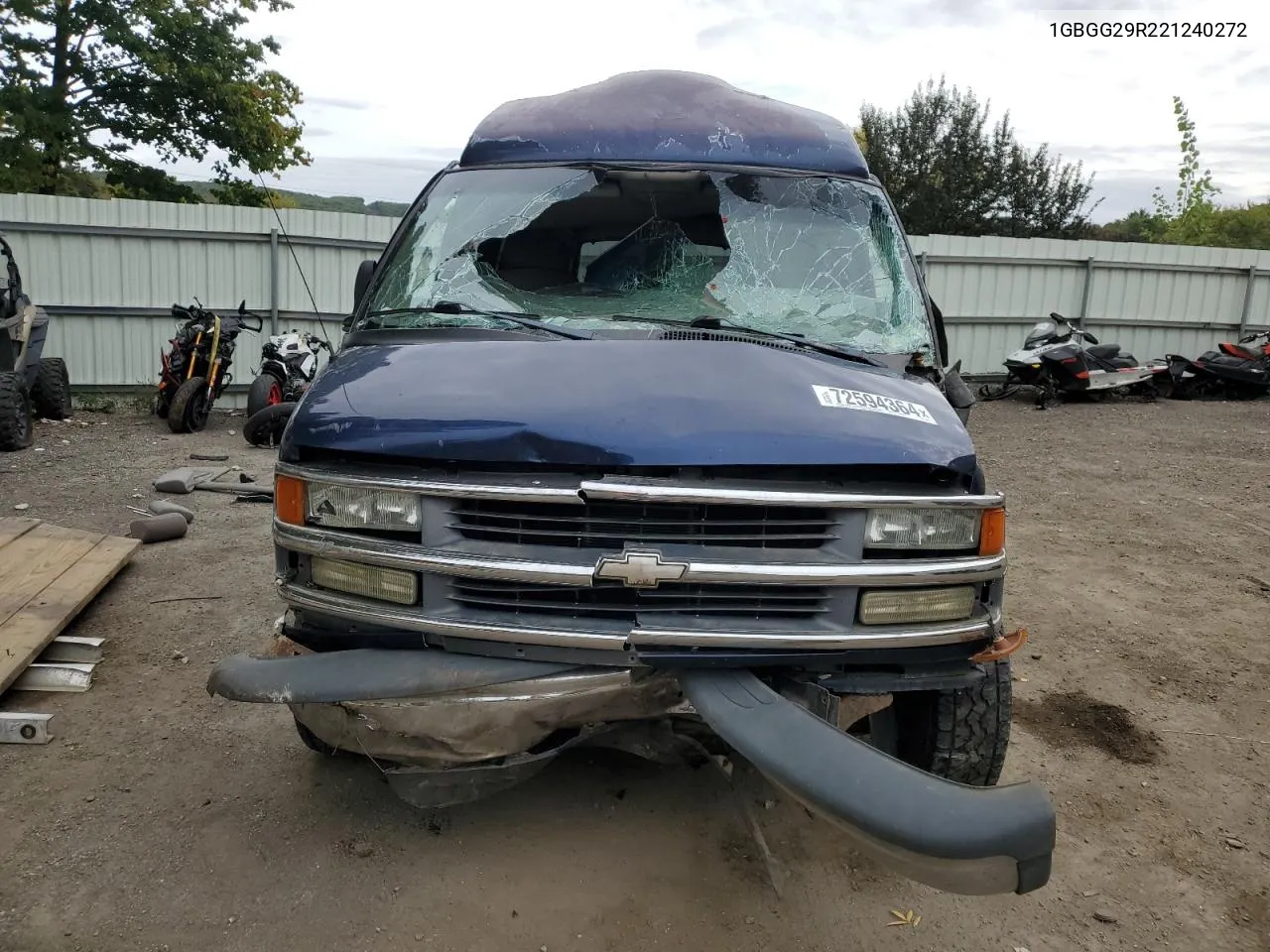 2002 Chevrolet Express G2500 VIN: 1GBGG29R221240272 Lot: 72594364