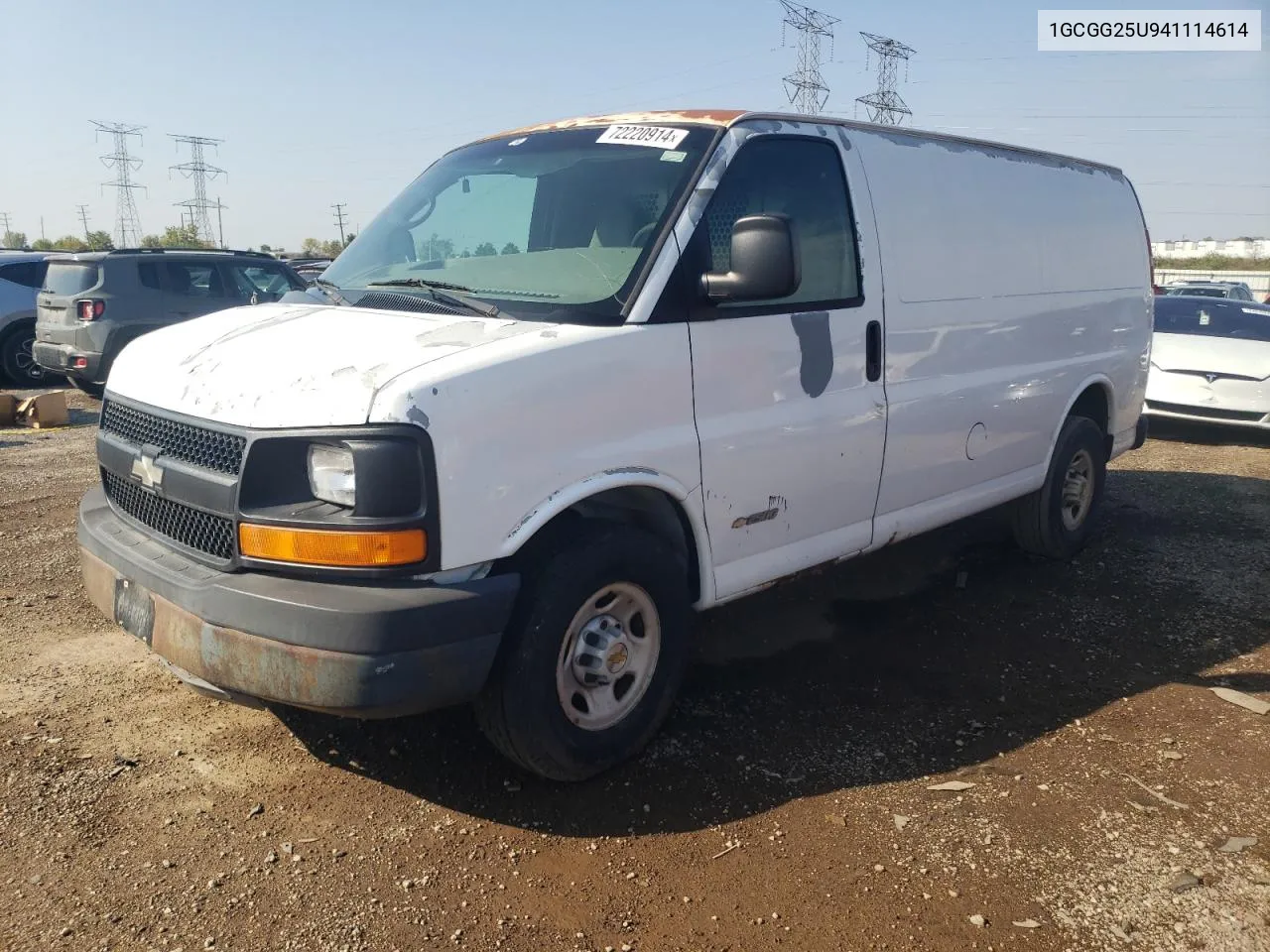 2004 Chevrolet Express G2500 VIN: 1GCGG25U941114614 Lot: 72220914