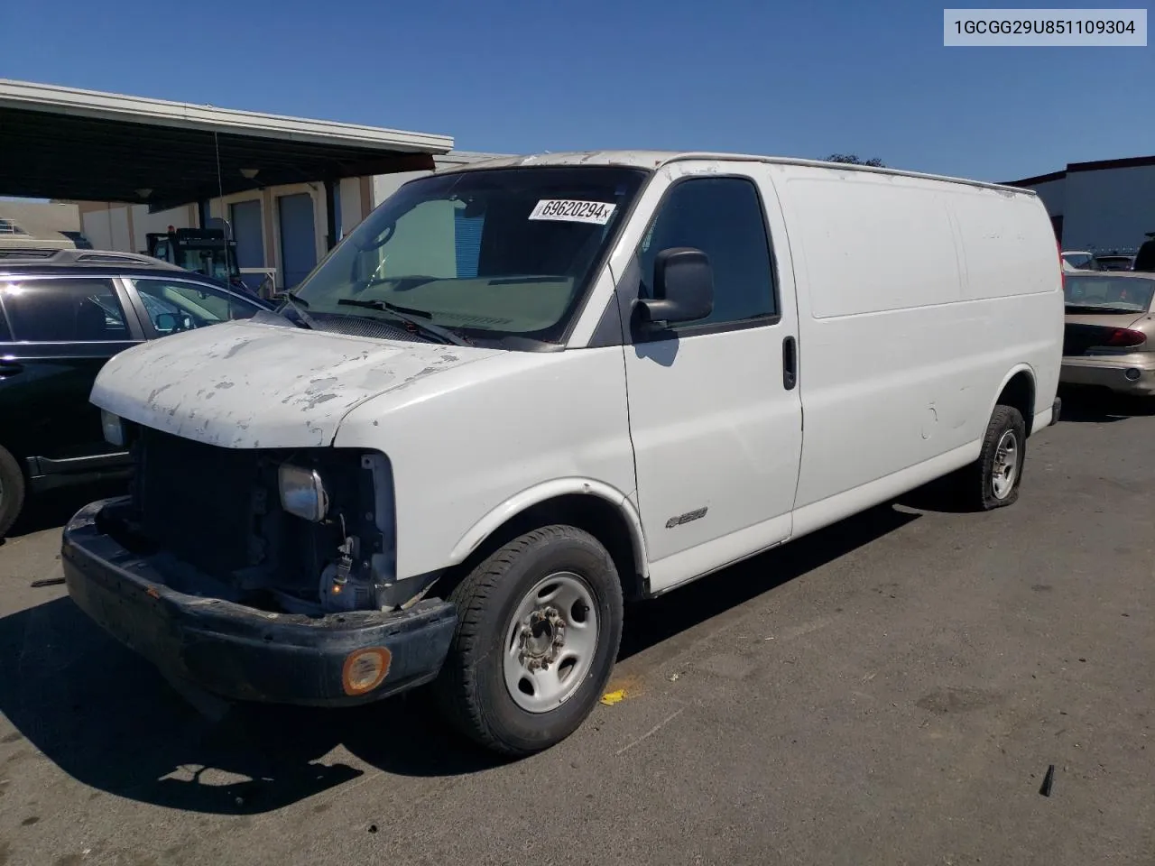 2005 Chevrolet Express G2500 VIN: 1GCGG29U851109304 Lot: 69620294