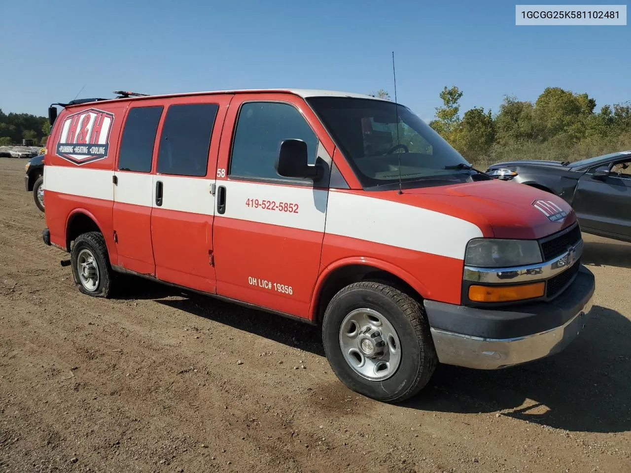 1GCGG25K581102481 2008 Chevrolet Express G2500