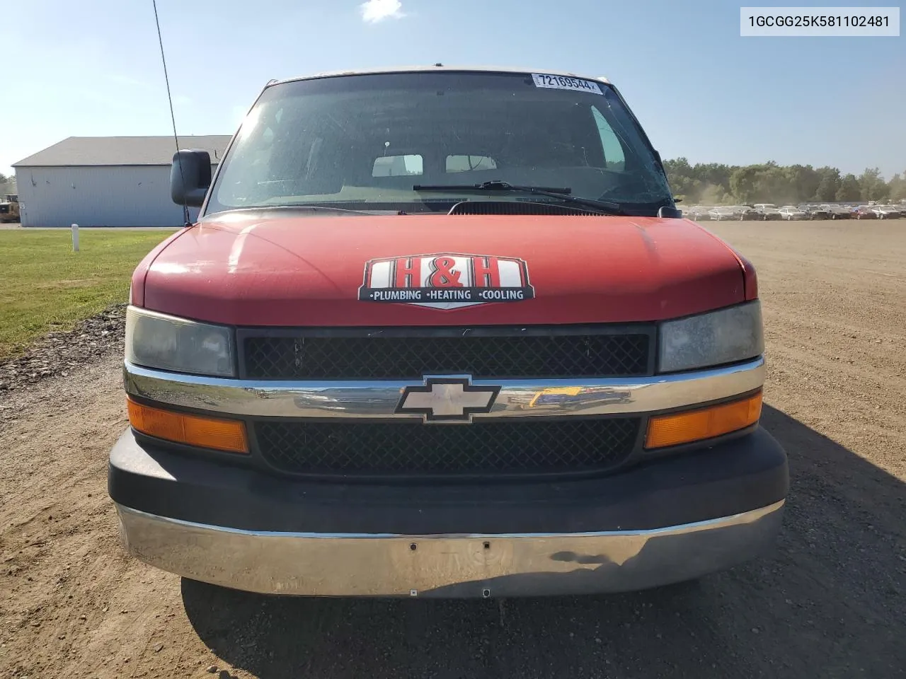 1GCGG25K581102481 2008 Chevrolet Express G2500