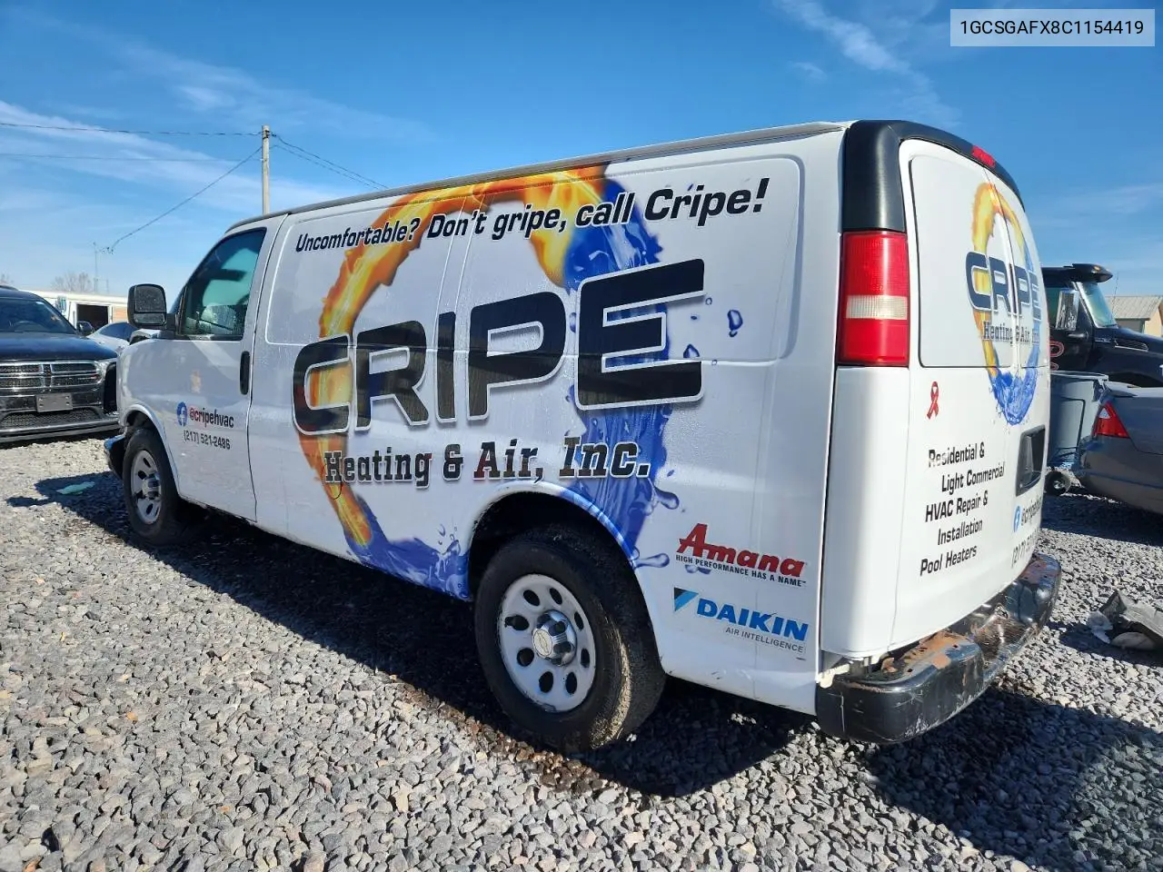 1GCSGAFX8C1154419 2012 Chevrolet Express G1500