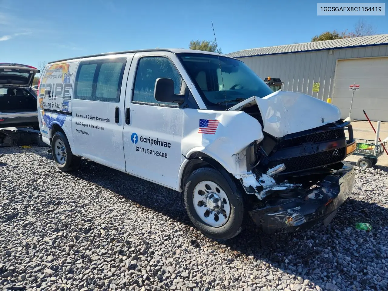 1GCSGAFX8C1154419 2012 Chevrolet Express G1500