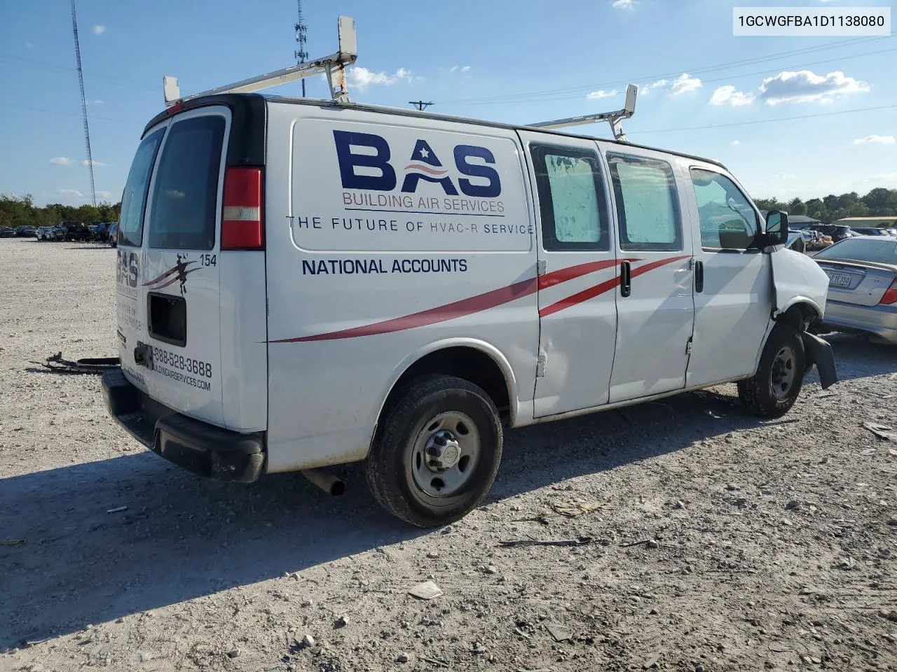 2013 Chevrolet Express G2500 VIN: 1GCWGFBA1D1138080 Lot: 72049214