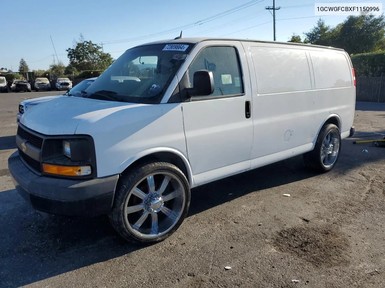 2015 Chevrolet Express G2500 VIN: 1GCWGFCBXF1150996 Lot: 72809664