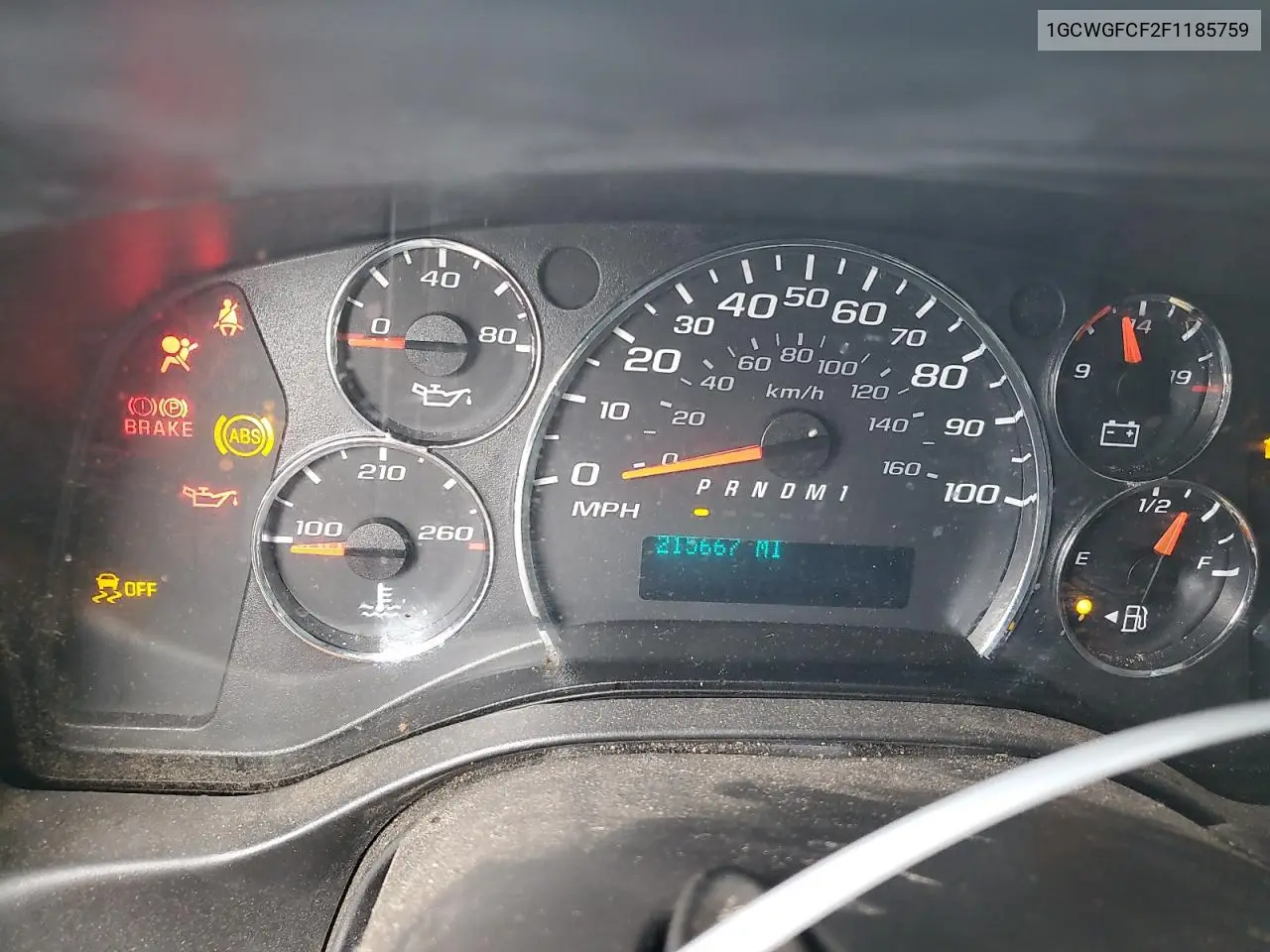 1GCWGFCF2F1185759 2015 Chevrolet Express G2500