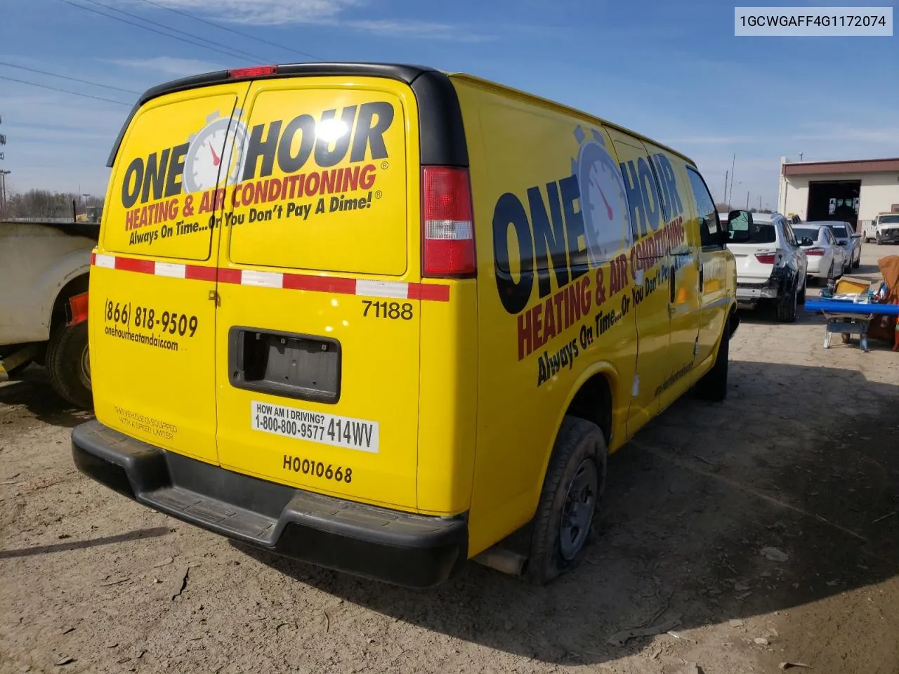 1GCWGAFF4G1172074 2016 Chevrolet Express G2500