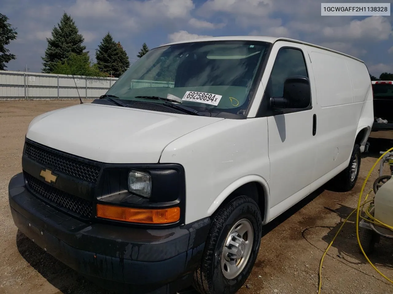 2017 Chevrolet Express G2500 VIN: 1GCWGAFF2H1138328 Lot: 69258694