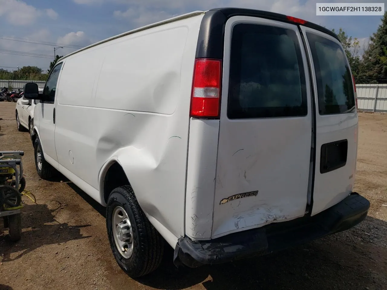 2017 Chevrolet Express G2500 VIN: 1GCWGAFF2H1138328 Lot: 69258694