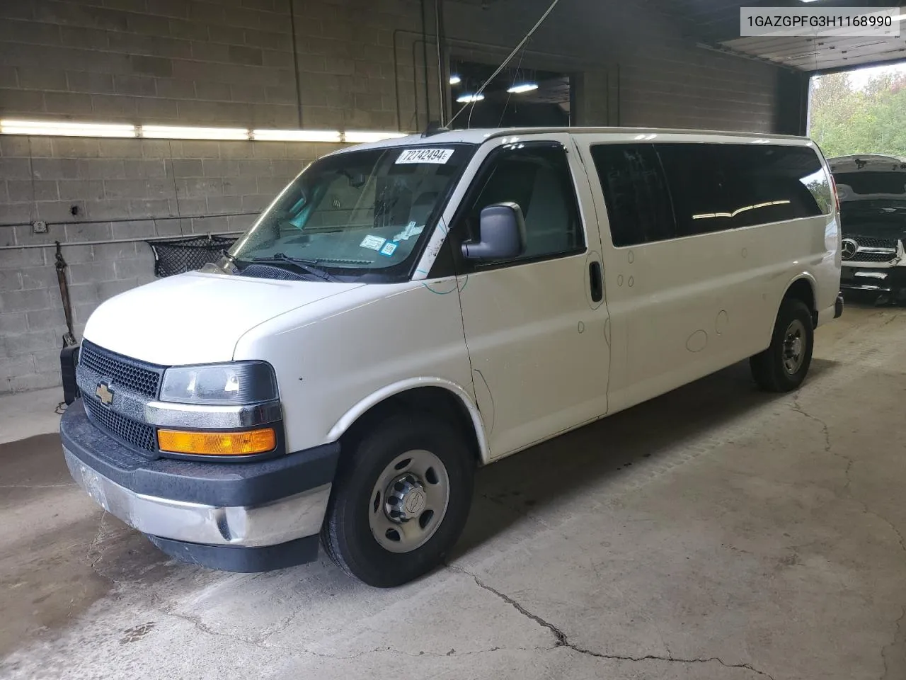 2017 Chevrolet Express G3500 Lt VIN: 1GAZGPFG3H1168990 Lot: 72742494