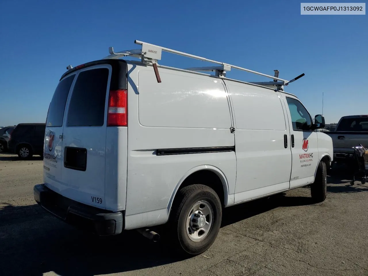 2018 Chevrolet Express G2500 VIN: 1GCWGAFP0J1313092 Lot: 73391794