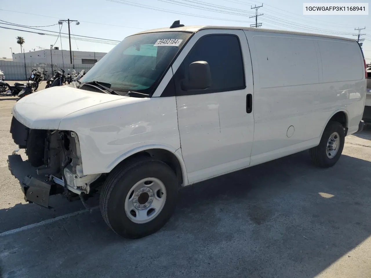 2019 Chevrolet Express G2500 VIN: 1GCWGAFP3K1168941 Lot: 59483184