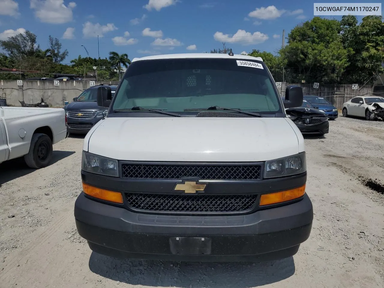 2021 Chevrolet Express G2500 VIN: 1GCWGAF74M1170247 Lot: 40255454