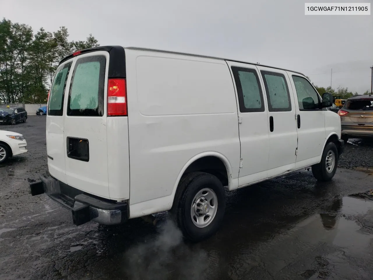 2022 Chevrolet Express G2500 VIN: 1GCWGAF71N1211905 Lot: 73234454