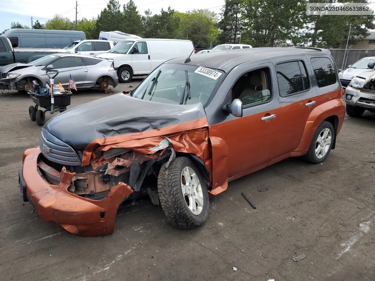 2006 Chevrolet Hhr Lt VIN: 3GNDA23D46S633862 Lot: 53338974